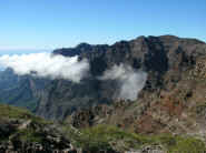 Blick vom Cumbre zum Roque de los Muchachos
